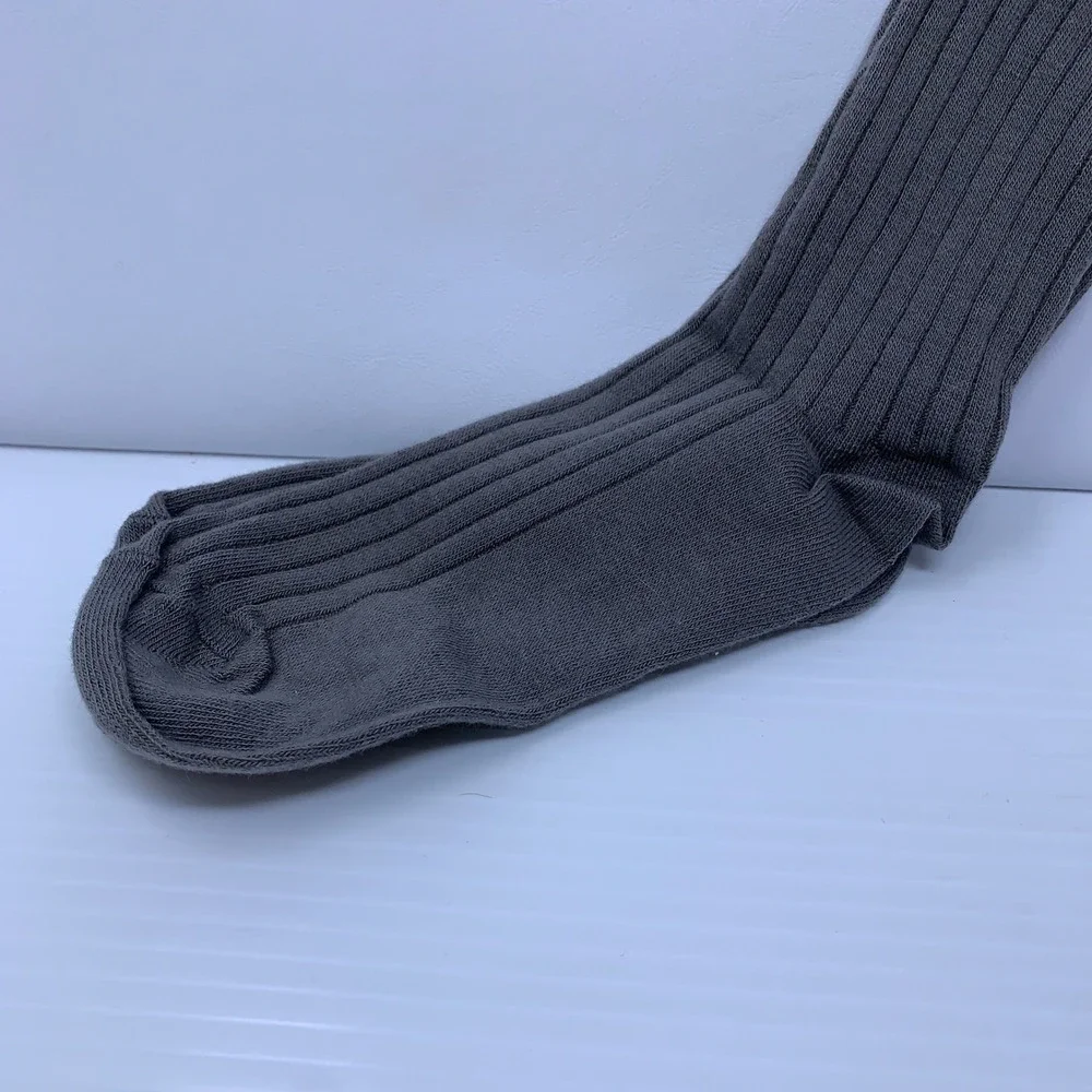 Charlotte Russe Women One Size Grey Lace Trim Ribbed Over The Knee Socks NWT
